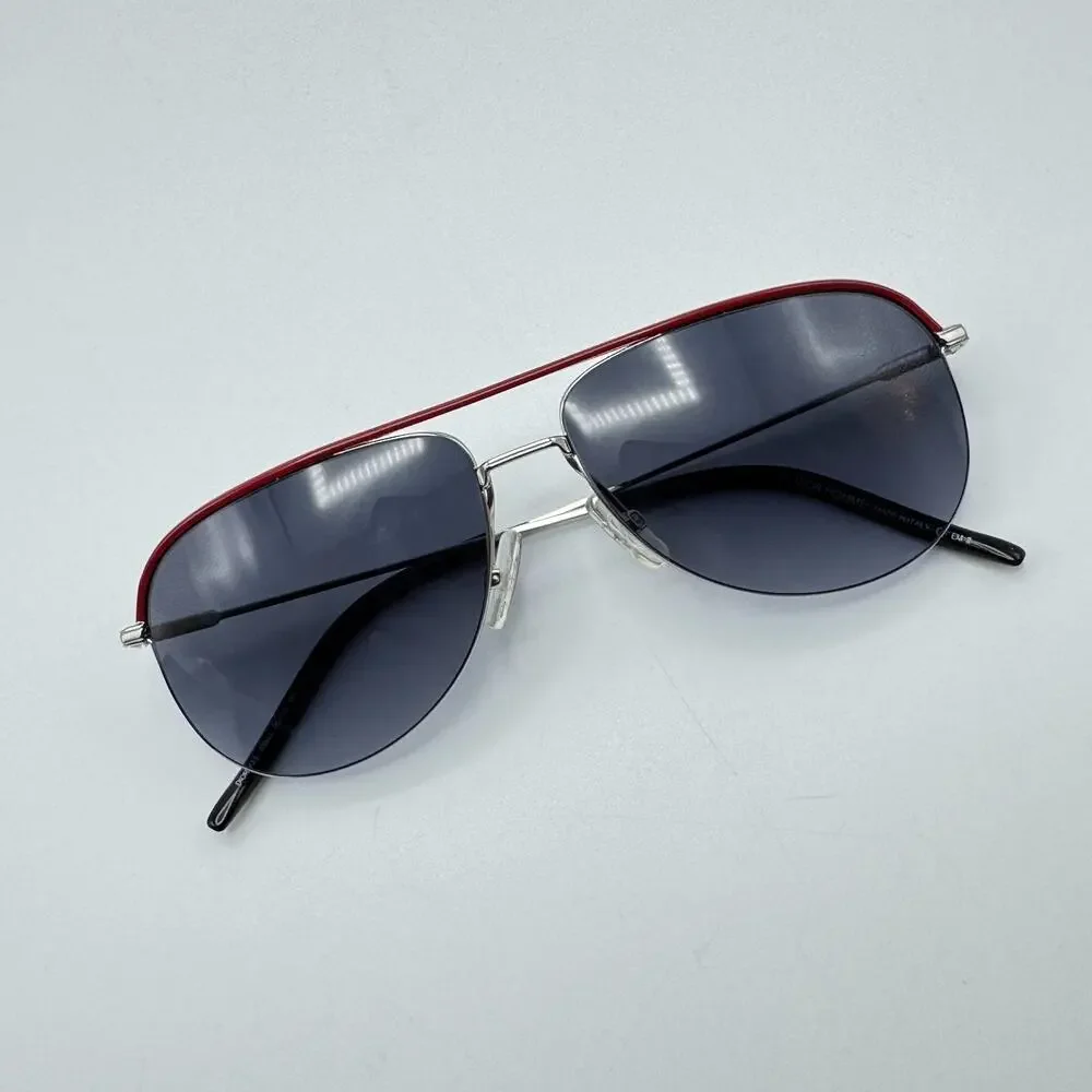 Dior Homme Sunglasses Dior0147S 010JJ Palladium Black Red Aviator Gradient Lens